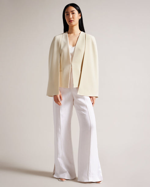 DANNIO-Outerwear-Structured Hip Length Cape With Waistcoat- Ted Baker Romania